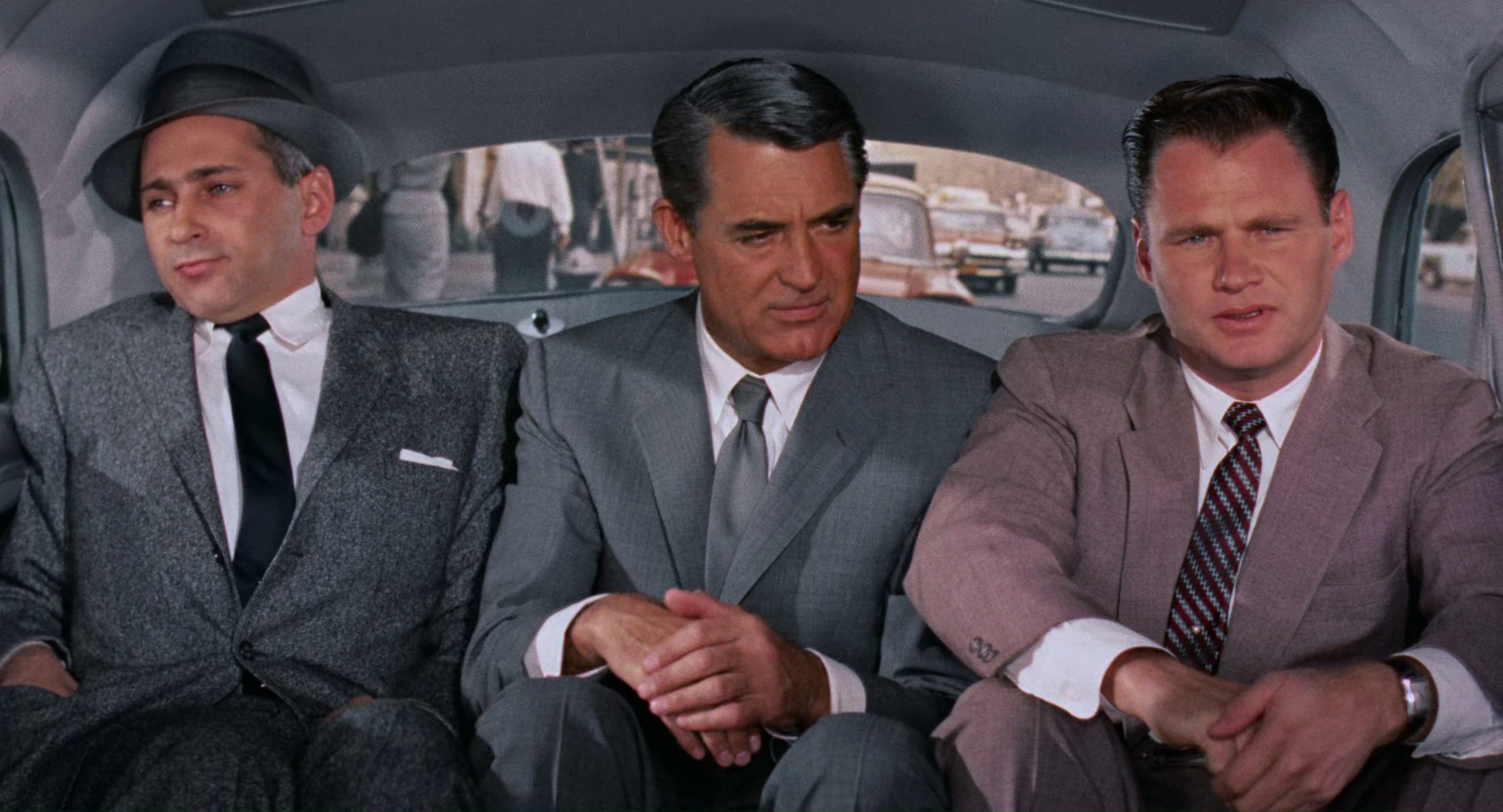 El ejemplo de la ruptura armoniosa, volteada por copyright. 'Con la muerte en los talones', de 1959, por Alfred Hitchcock.