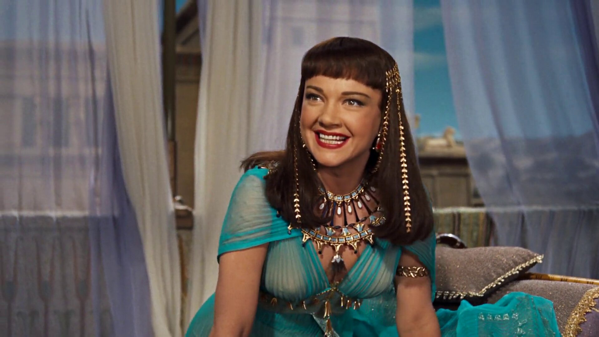 Anne Baxter como Nefertiti en 'Los Diez Mandamientos', 1956.